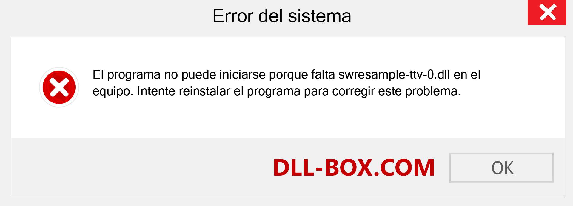 ¿Falta el archivo swresample-ttv-0.dll ?. Descargar para Windows 7, 8, 10 - Corregir swresample-ttv-0 dll Missing Error en Windows, fotos, imágenes